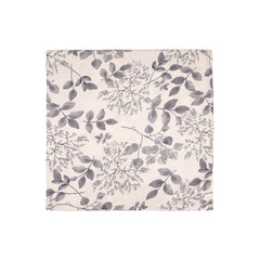 Elegant 5-Piece Quilted Bedding Set | King Size | Grey Leaf Botanical Print on White