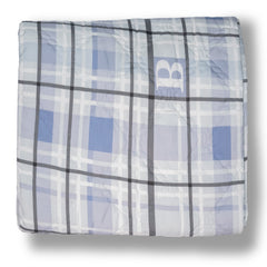 Ultrasonic Reversible Comforter – King Size (90x100 inches) | Black & White with Blue Squares