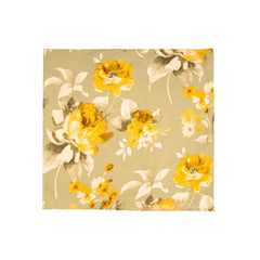 Elegant 5-Piece Quilted Bedding Set | King Size | Light Beige with Yellow & White Floral Design