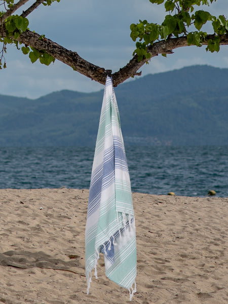 Nautical Striped Turkish Towel | 100% Cotton | Soft & Quick-Drying