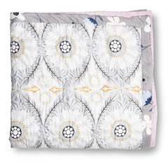 Ultrasonic Reversible Comforter – Baby Pink & Grey (Floral & Circular Patterns) | King Size (90x100 inches)