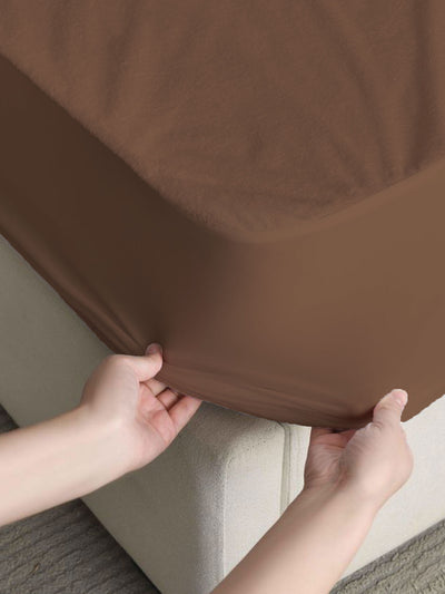 Dark Brown Waterproof Mattress Protector – Ultimate Protection & Comfort