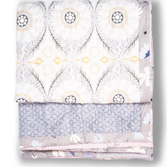 Ultrasonic Reversible Comforter – Baby Pink & Grey (Floral & Circular Patterns) | King Size (90x100 inches)