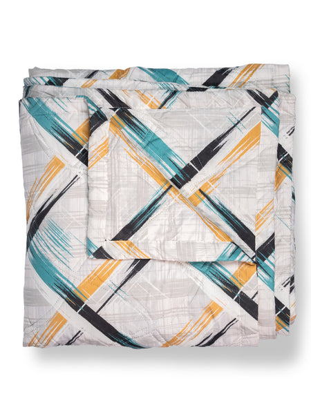 Multicolored Decorative Square Throw Comforter | Vibrant & Cozy | 90x100 inches