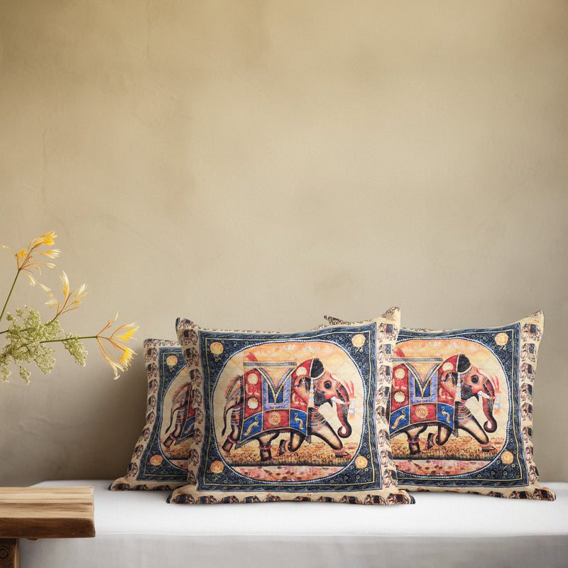 Majestic Elephant Cushion Cover (14” x 14”)
