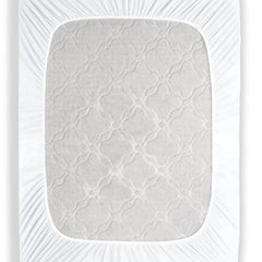 Milky White Waterproof Mattress Protector – Fitted Textured Design