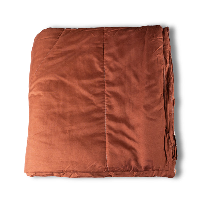 Ultrasonic Comforter – Metallic Brown to Copper Blonde Ombre | Luxurious & Cozy | 90x100 inches