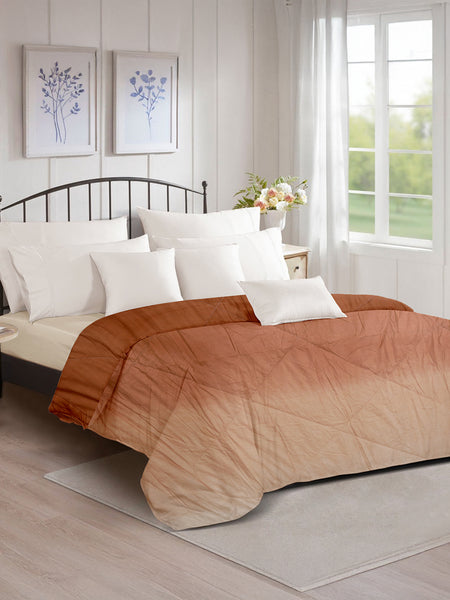 Ultrasonic Comforter – Metallic Brown to Copper Blonde Ombre | Luxurious & Cozy | 90x100 inches