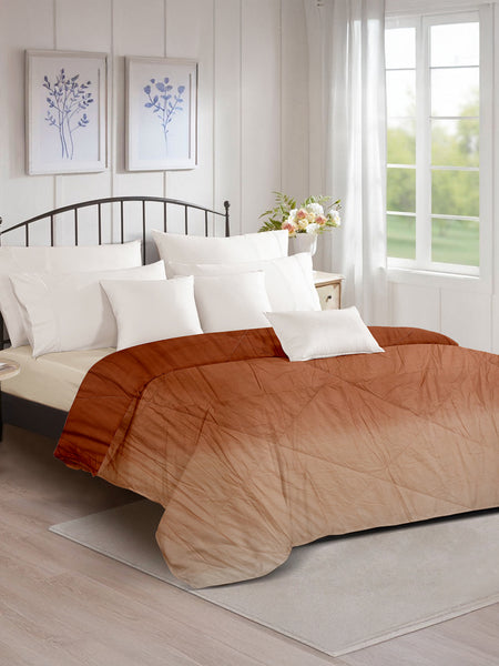 Ultrasonic Comforter – Metallic Brown to Copper Blonde Ombre | Luxurious & Cozy | 90x100 inches