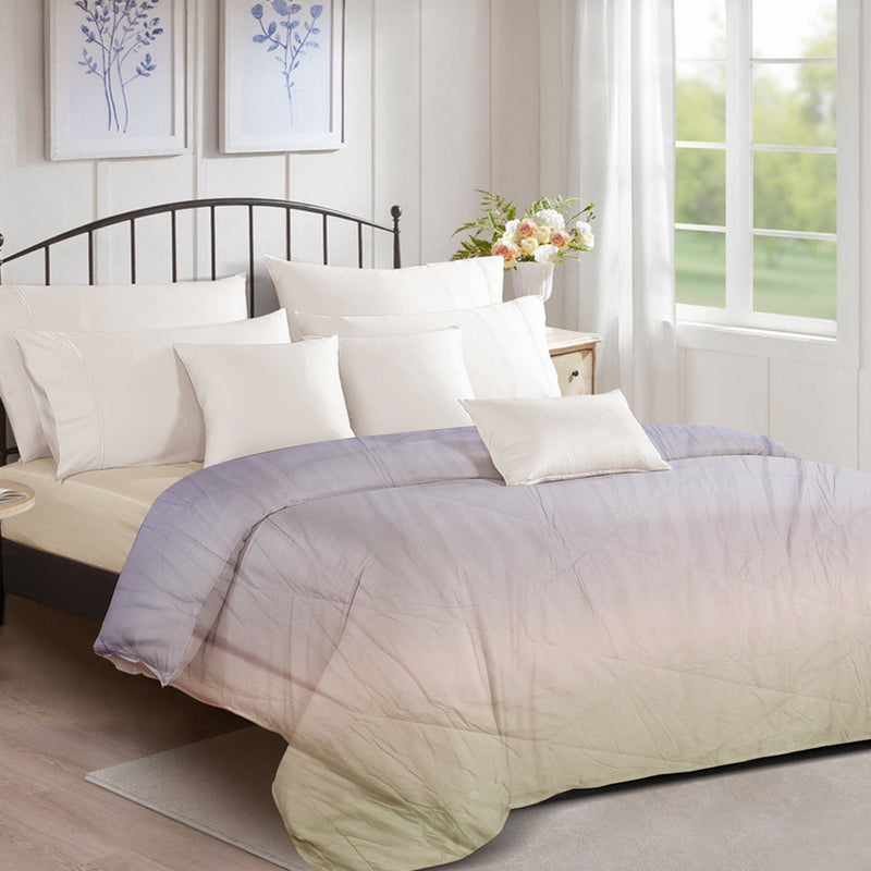 Ultrasonic Quilted Comforter – Lilac Ombre | Lightweight & Cozy | 90x100 inches