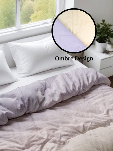 Ultrasonic Quilted Comforter – Lilac Ombre | Lightweight & Cozy | 90x100 inches