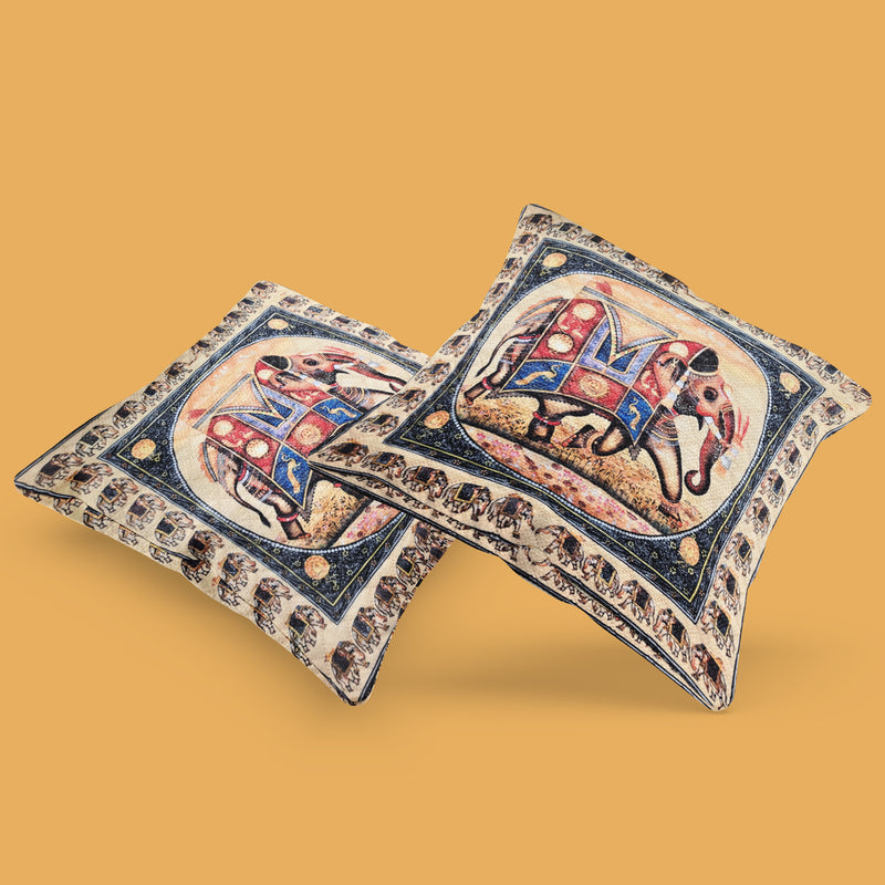 Majestic Elephant Cushion Cover (14” x 14”)