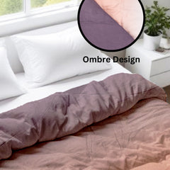 Ombre Comforter – Dark to Light Grey Gradient | Soft & Stylish | 90x100 inches
