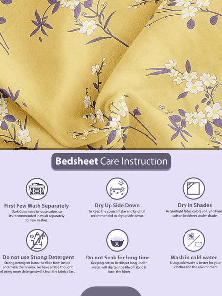 Golden Blossom Bedsheet