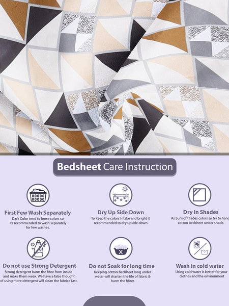 Geometric Harmony Super-Soft Double Bedsheet