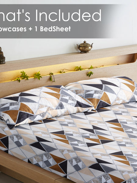 Geometric Harmony Super-Soft Double Bedsheet