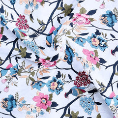 Birdsong Bloom Cotton Blend Bedsheet
