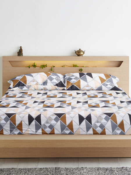 Geometric Harmony Super-Soft Double Bedsheet