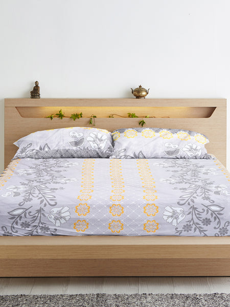 Sunlit Grace Cotton Blend Bedsheet