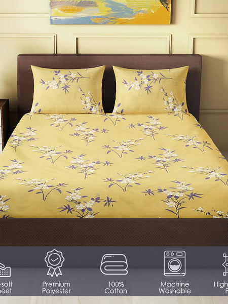 Golden Blossom Bedsheet