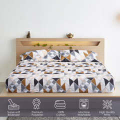 Geometric Harmony Super-Soft Double Bedsheet