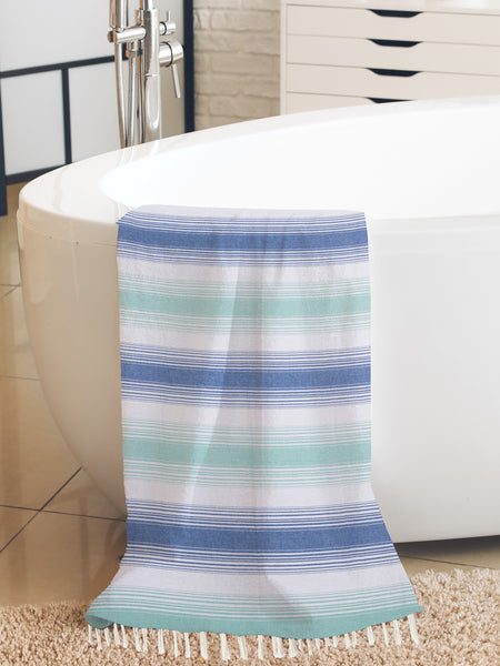 Nautical Striped Turkish Towel | 100% Cotton | Soft & Quick-Drying